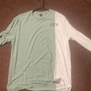 Mint green and white T-shirt